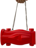 3D-printed sculptural purse in red, F1-inspired design, iUNGO LABS
